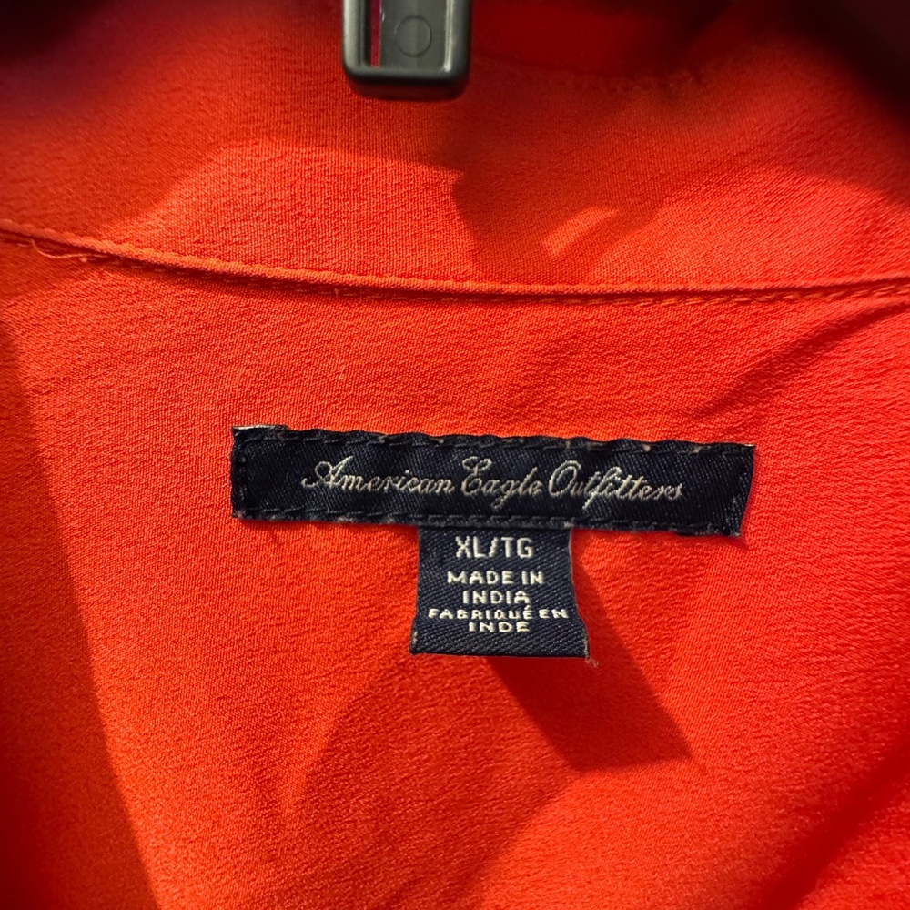 American Eagle Bold Red Button Down. - image 2